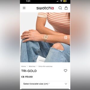 swatch watch trigold. Like new.